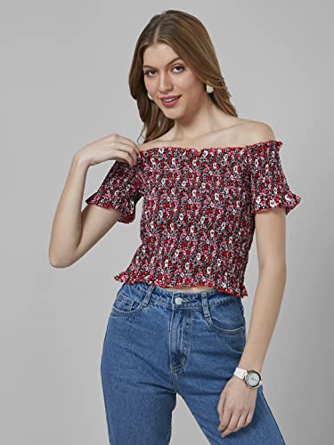 Image of Style Quotient Women Black Off-Shoulder Bardot Top