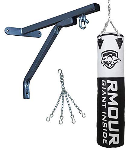 IWIN Our Unfilled White Black Heavy PU Punch Bag Boxing MMA Sparring Punching Training ick Boxing MuDay Thai with Hanging Chain and Heavy Duty Wall Mounted (5 Feet) (B08KJN3RPM) Amazon Price History, Amazon Price Tracker