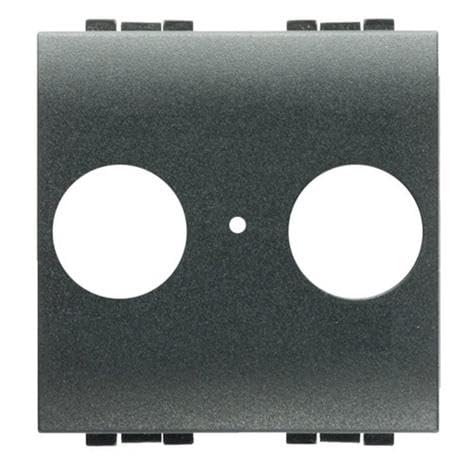 Tapa TV/R-SATBticino L4212 LivingLight2 modulos Antracita
