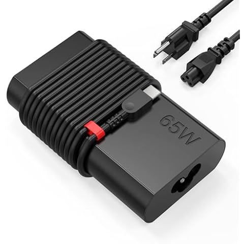 New 65W USB C Laptop Charger for Lenovo ThinkPad Yoga Chromebook IdeaPad Charger Fast Charging Type C AC Adapter Power Cord Supply Cover