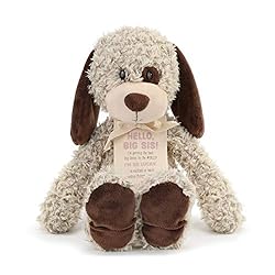 DEMDACO Big Sister Puppy Soft Brown 13 inch Plush Material Stuffed Animal Figure Toy