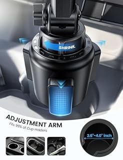 Cup Holder Phone Mount for Car - Lamicall Longer Neck Cup Phone Holder with Universal Adjustable Base, [Thick Case Friendly] Cupholder Cell Phone Car Mount for Truck Golf Cart for All 4"-7" Smartphone