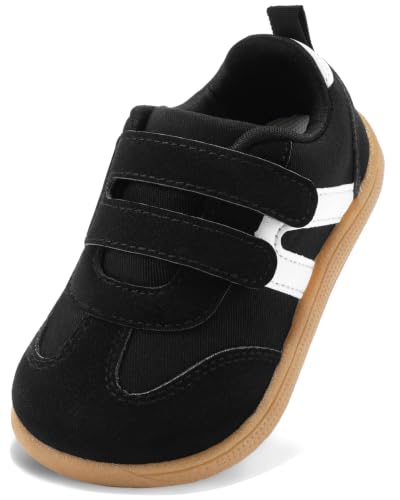 Image of Toddler Wide Toe Box Barefoot Shoes for Boys & Girls Zero Drop Sneakers Little Kids Tennis Running Casual Shoes Baby First Walking Non-Slip Shoe Lightweight Comfort Outdoor Activities