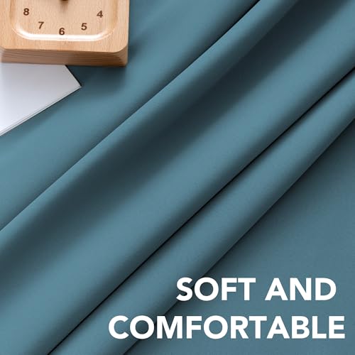 Image of H.VERSAILTEX Blackout Curtains Thermal Insulated Window Treatment Panels Room Darkening Blackout Drapes for Living Room Back Tab /Rod Pocket Bedroom Draperies (2 Panels, Storm Blue, 52 x 72 Inch)