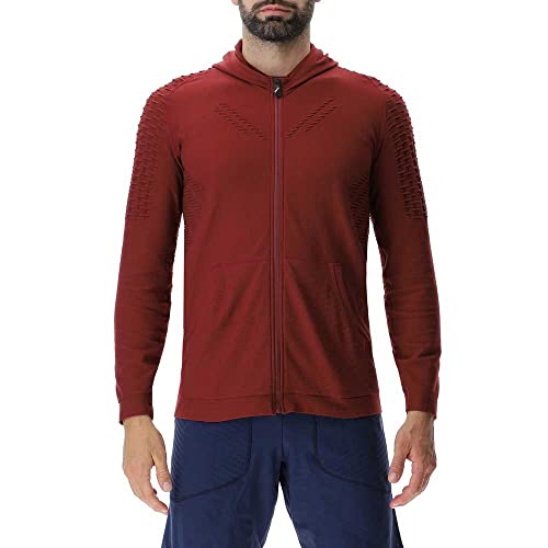 Chaqueta UYN Run Fit cortavientos transpirable con cremallera completa y capucha running