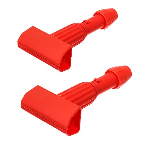 Image of Commercial Mop Clamps-Quick Change Head Mop Handle -Heavy Duty Mop Head Replacement Holder Change Mop Handle -Commercial Gripper Mop Wet Mop Handle (KL-ZJ-RED)