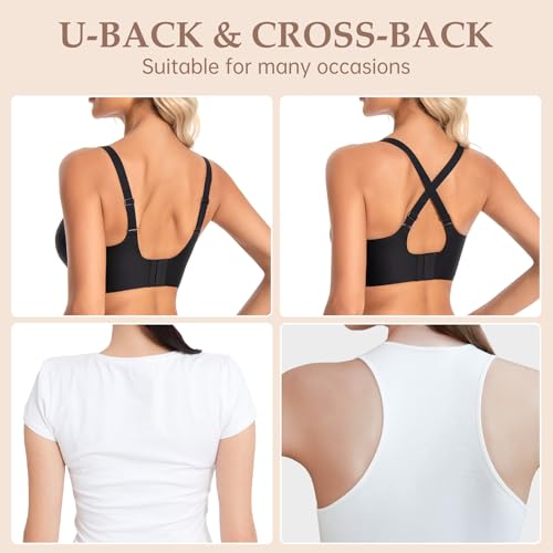 Jelly Wireless Push Up Seamless Sleep T Shirt Bras with Support for Women Soft Full Coverage No Underwire Everyday Bra2