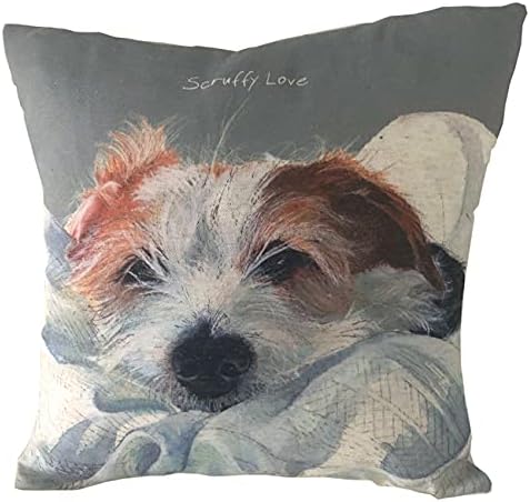 Jack Russell Scruffy Love Cushion Little Dog Laughed Gift 40cm x 40cm Square LDCUS08