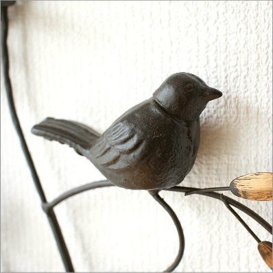 Amazon.co.jp: アイアン壁飾り 壁掛けインテリア リーフ 鳥 枝木