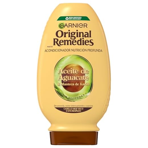 Garnier Original Remedies Aceite de aguacate y manteca de karité Acondicionador para pelo rebelde y encrespado 250 ml