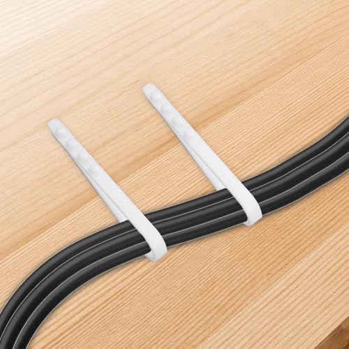 100 Stück Steckschlaufe Schlaufendübel,3-13 mm Dübel-Klemme für Rundkabel,Nicht-magnetisch Steckschlaufe Stecklaschen, Feuerfest und Flammhemmend, Glatte Oberfläche, Hochwertiges Nylon(weiß)