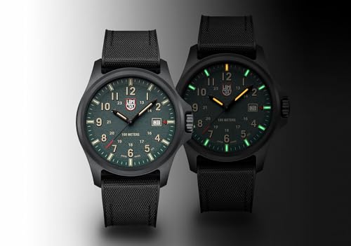 Image of Luminox Men's Atacama Field, Field Analogue Black Band Green Dial Watch, 43 mm