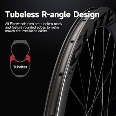 ELITEWHEELS Edge Carbon Wheels Ultralight 1314g Road Disc Brake Carbon Wheelset 40mm 45mm 50mm 65mm