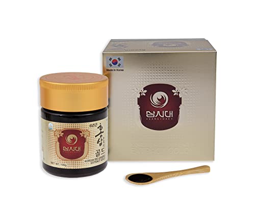 Samsidae Korean Red Ginseng Extract Gold 100G 6 Years (13Mg/G), 100% Korean Red Ginseng Extract - Boost Immunity And Promote Enhance Immunity, Mental Performance, Stamina, Energy Health #TOP1