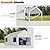 JAMFLY Carport, 12x20 ft Heavy Duty Carport Canopy with Roll-up Windows, Car Canopy with Removable Sidewalls & Doors, Portable Garage with All-Season Tarp for Car, Truck