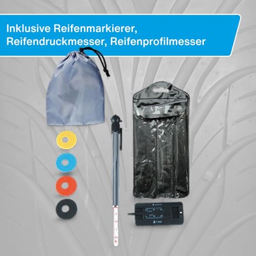 cartrend Felgenbaumwagen, Felgenbaum fahrbar mit Reifenschutzhülle, bis 255 mm Reifenbreite, felgenschonende Auflagen