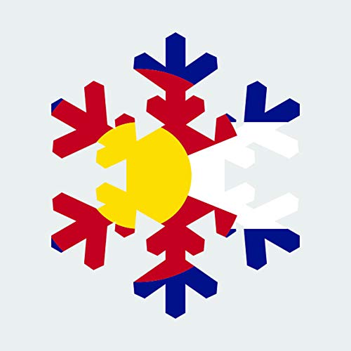 Colorado Snowflake Sticker FA Graphix Vinyl Decal CO Snow Flake Snowboard Skiing skii - 3.68 Wide