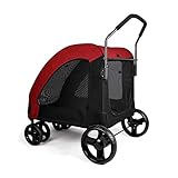 cochecito para perros smart buggy Confort Ride: El forro suave y las ruedas engrosadas con sistema anti-vibración harán una conducción segura y suave en todo tipo de carreteras.