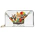 Produktbild JHGFG Mode Handtasche Reißverschluss Brieftasche Lustige Katzen Petard Geburtstagstorte Sie Telefon Clutch Geldbörse Abendkupplung Blocking Leder Brieftasche Multi Card Organizer