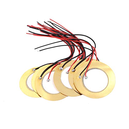 10 Pièces éléments Piézo-électriques Buzzer 35 Mm - Disques Piézo Pour Haut-parleur, Sondeur, Alarme - Avec Fil De Cuivre