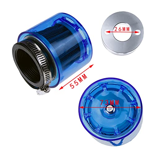 Flmlf Rc Car Upgrade Accessories Air Filter Set With Blue Cover For 1/5 Rc Hpi Baja Rovan King Motor 5B 5T 5Sc Top Speed Rc World #TOP4