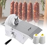 SUYUDD Atadora De Chorizos Manual, Máquina para Hacer Nudos en Salchichas de Acero Inoxidable, Construcción Robusta y Rango 0-45mm, para Charcuterías, Máquina Encuadernadora de Butifarra