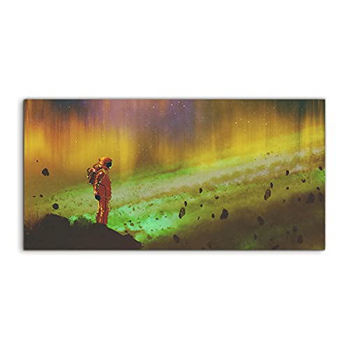 Art mural acrylique astronaute déco salon tableau photo design espace Coloray 100x50cm