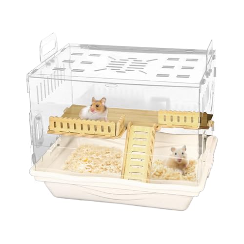 Hamster Luxury Villa - Recinto, espacio de vida interactivo con rueda silenciosa, base desmontable fácil de limpiar, ideal para ratones y mascotas pequeñas