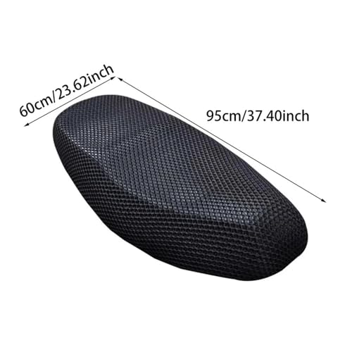 Cojín de moto antideslizante con funda de malla protectora transpirable 3