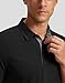Men's Golf Shirts Dry Fit Moisture Wicking Performance Short Sleeve Collared Polo Shirts for Casual Tennis Bussiness (Black, XXL)