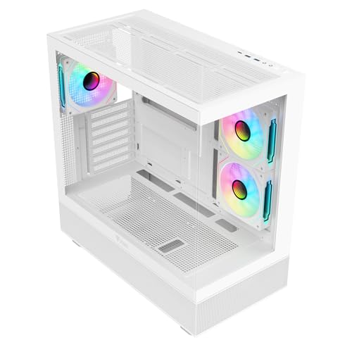 Itek Case Showbui 42W - Gaming Tower Atx – 3 Ventole Argb 12Cm – 2X Usb 3.0 – Type-C – Pannelli In Vetro Temperato Frontale E Laterale - Ed. Bianca - 7