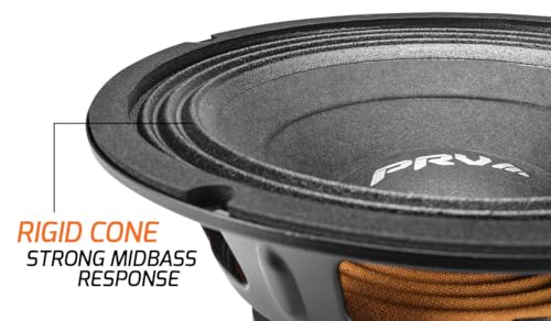 Image of PRV AUDIO 8 Inch Midbass Speaker 8MB450 v2, 450 Watts, 8 Ohm, 2 in Voice Coil, Loudspeaker for High Output Pro /Car Sound System (2 Speakers) Bundle