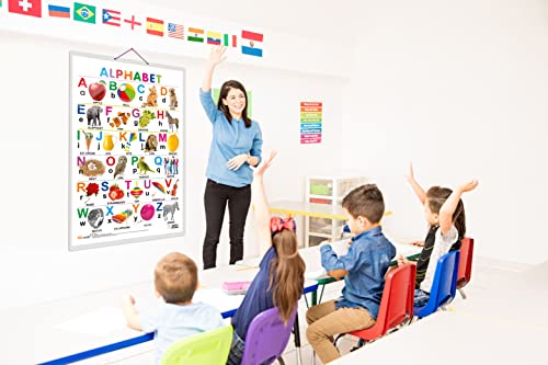 Image of GO WOO Alphabet Educational Poster for Preschool Kids Classroom Study | Learning- Chart for Kids Learning (20 inchX30 inch Inches)