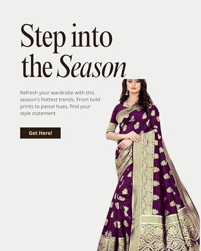 Image of Women's Kanjivaram Ptinted Soft Silk Banarasi Saree With Unstitched Matching Bloue Piece | Saree for Women