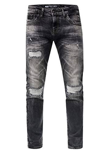 Rusty Neal Herren Jeans Hose 'Yamato' Slim Fit Spezial-Washed Destroyed...