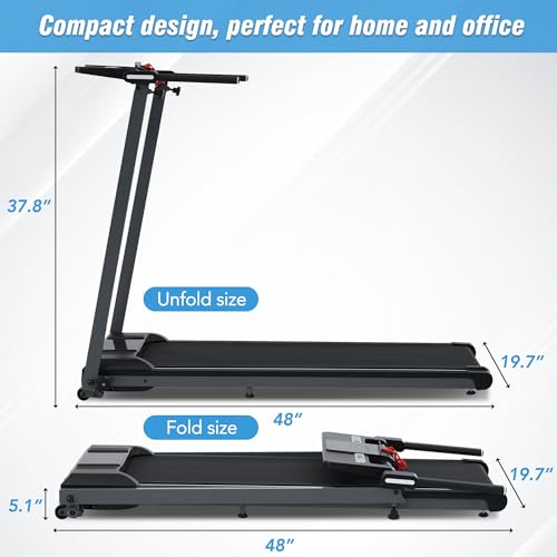 Caminadora plegable 2.5 hp, 265 lbs capacidad, negra miniatura 5