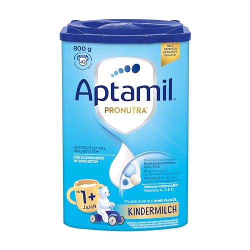 Aptamil Kindermilch 1 Plus – Für Kleinkinder im Wachstum – Mit wichtigen Nährstoffen - Ohne Palmöl – 1 x 800 g – 42 Portionen à 130 ml (Packung mit 6) Aptamil Kindermilch 1 Plus – Für Kleinkinder im Wachstum – Mit wichtigen Nährstoffen - Ohne Palmöl – 1 x 800 g – 42 Portionen à 130 ml (Packung mit 6)