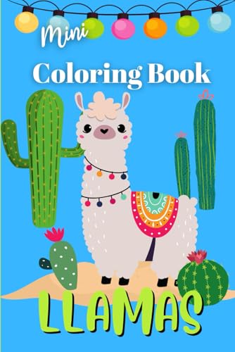 Mini Coloring Book Llamas: 6x9, 100+ pages, Mini Llama Coloring Book, Gift for Llama lovers, Llama coloring book image 2