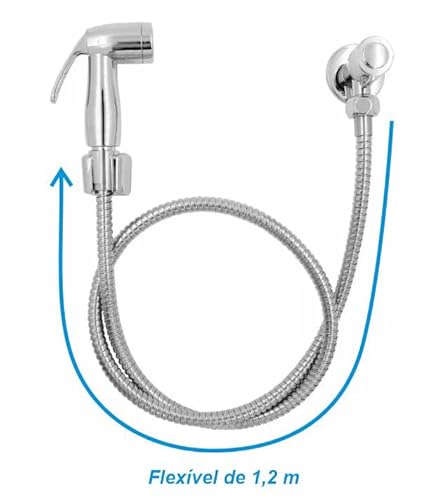 Ducha Higiênica Luxo Abs Cromada Acionamento 1/4 D Volta cod126