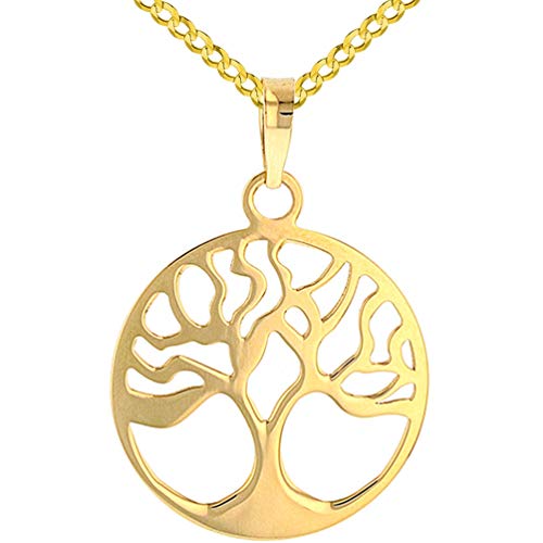 Tree of Life Disk Chain Necklace