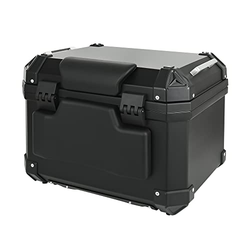 Pruie Caixa de bagagem traseira para motocicleta, 48l, grande capacidade, liberação rápida, caixa de