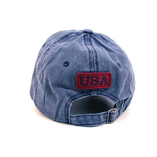 Uphily American Flag Baseball Cap (Blue) #TOP3