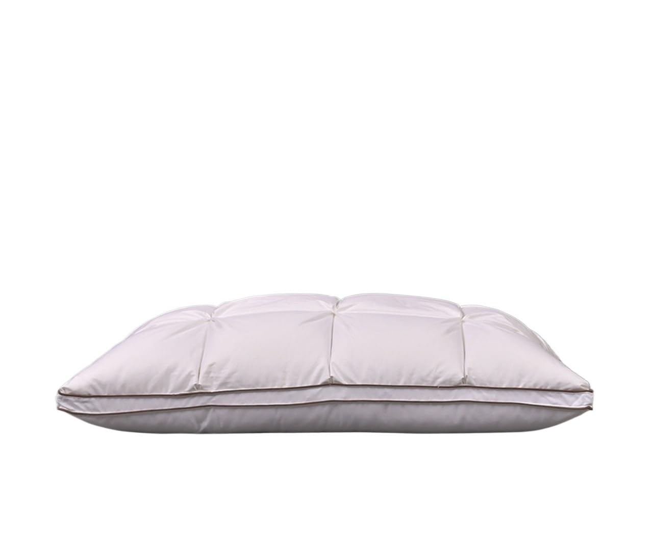 MFJGHU Three-layer Down Pillow Bread Type 95% White Goose Adult Single Hotel Duvet Cover(48X74 middle pillow)