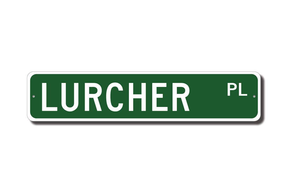 Bcts Ee30 Lurcher Lurcher Lover Lurcher Sign Street Sign Dog Owner Sign Dog Lover Gift For Dog Sign Dog Owner Outdoor Street Sign/Subway Sign 4X16 Inch