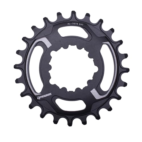 PROWHEEL Direct Mount Bike Chainring,24T 26T Boost 0mm Offset CNC Laser Engraving Narrow Wide Chainring,Compatible with SRAM GXP XX1 X9 XO X01 NX XX GX X-Sync 2 - Thumbnail 2
