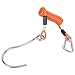 Keenso Diving Stainless Steel Single Hook, Spring Anti-Lost Reef Hook with Spiral Coil Lanyard(Orange)