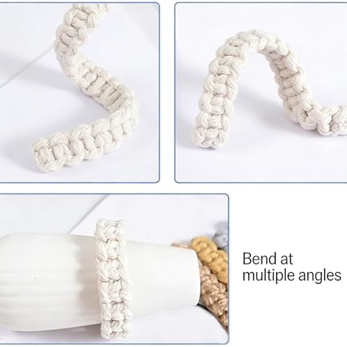 6 Pack Elegant Curtain Tiebacks Handmade Braided,Window Treatment Curtain Holdbacks,Drapes Decorative Accessories(Grey) - Thumbnail 7