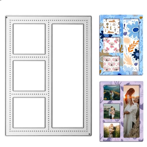 Irikdescia® Troqueles de Corte, Marco de Álbum de Fotos 3D, Fondo de Marco de Cómic, para Decoración de Tarjetas de Álbum de Scrapbooking,Bricolaje de Cómics,Fabricación de Tarjetas de Felicitación