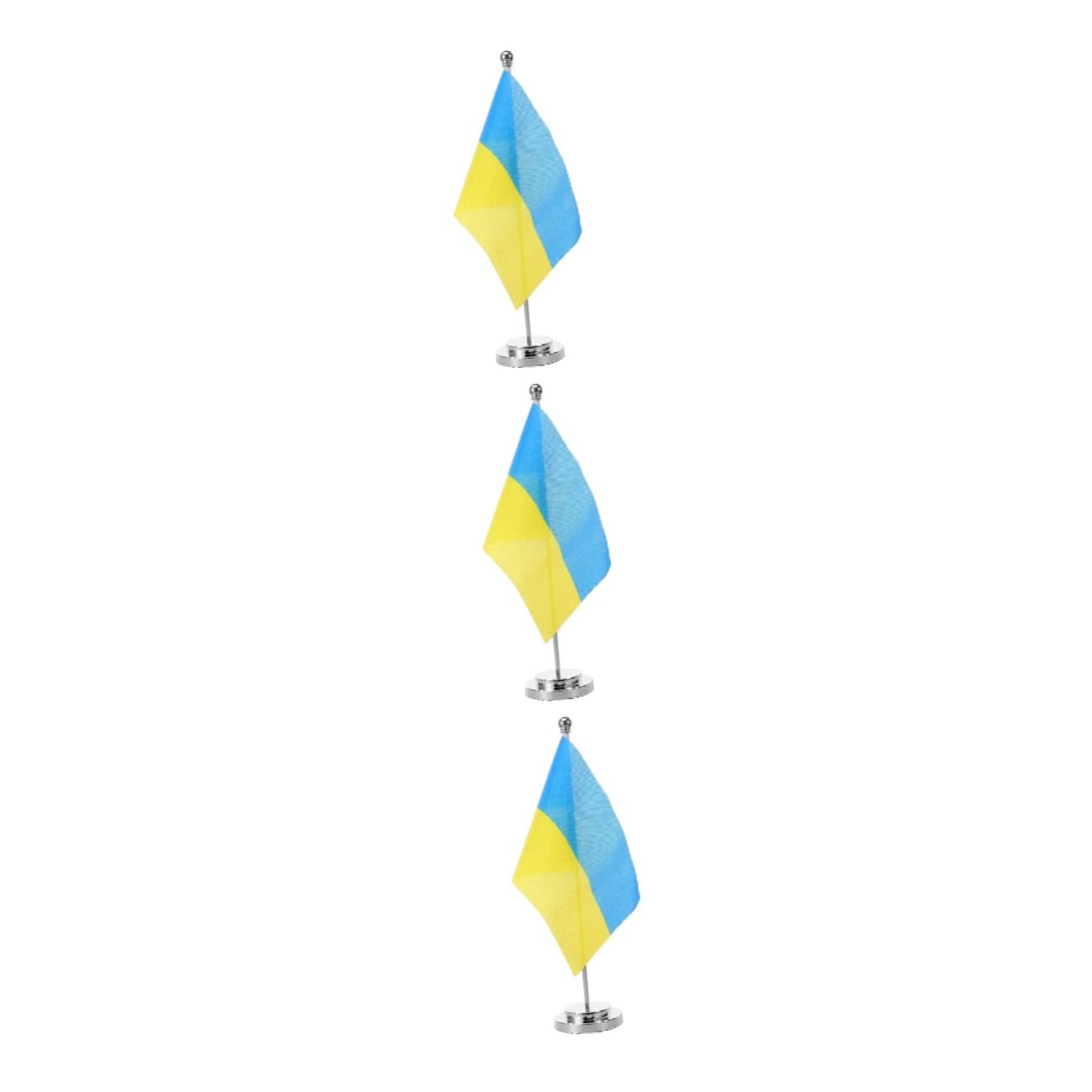 BESPORTBLE 3 Set Bandiera Tavolo con Metallo Decorazione per Ufficio e Eventi Patriottici Facile Installare e Resistente Al Fading