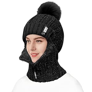 KQueenStar Wintermuts beanie dames winter gebreide muts warme loop sjaal muts set gebreide sjaal winddichte cap met fleece voering, muts & sjaal sets voor dames